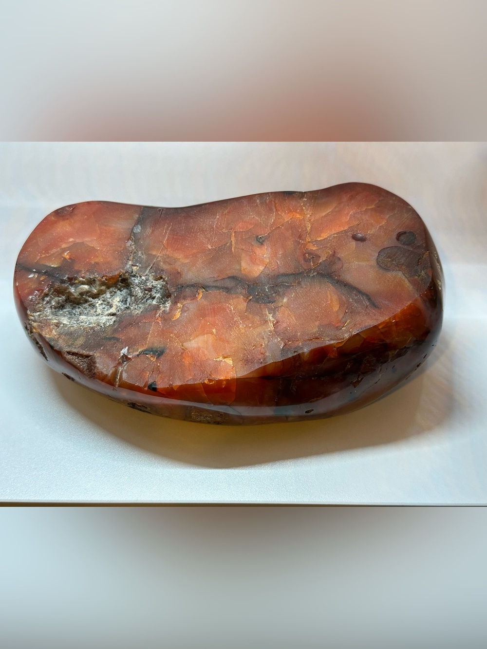 Large Natural Carnelian Crystal Bowl - Picture 6 of 8
